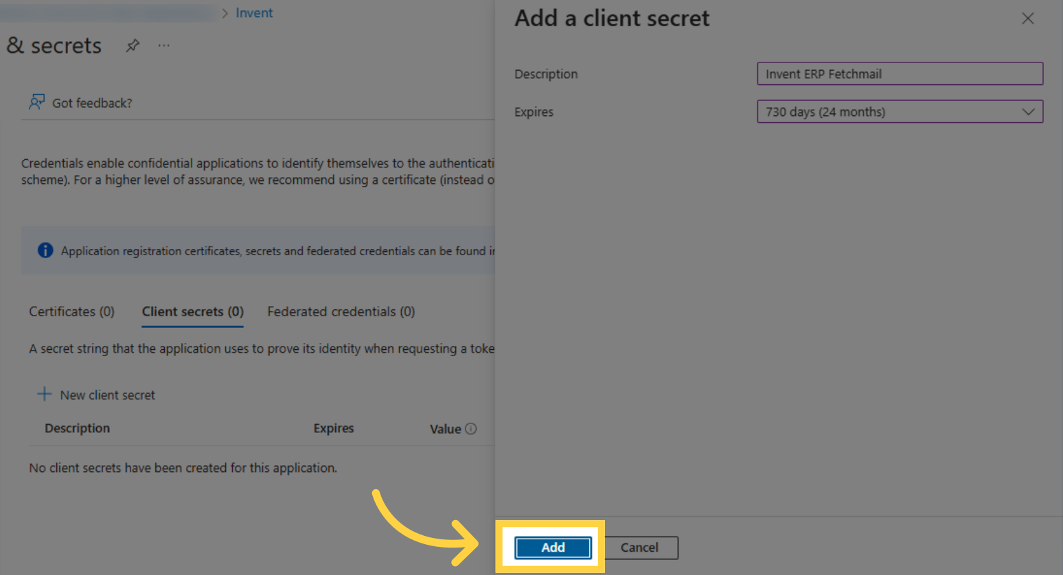 الخطوة 46 - Outlook OAuth