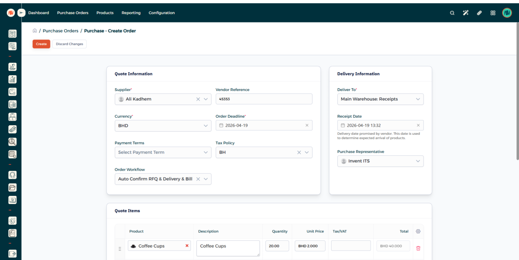 Step 3 - Perform Inventory Adjustment