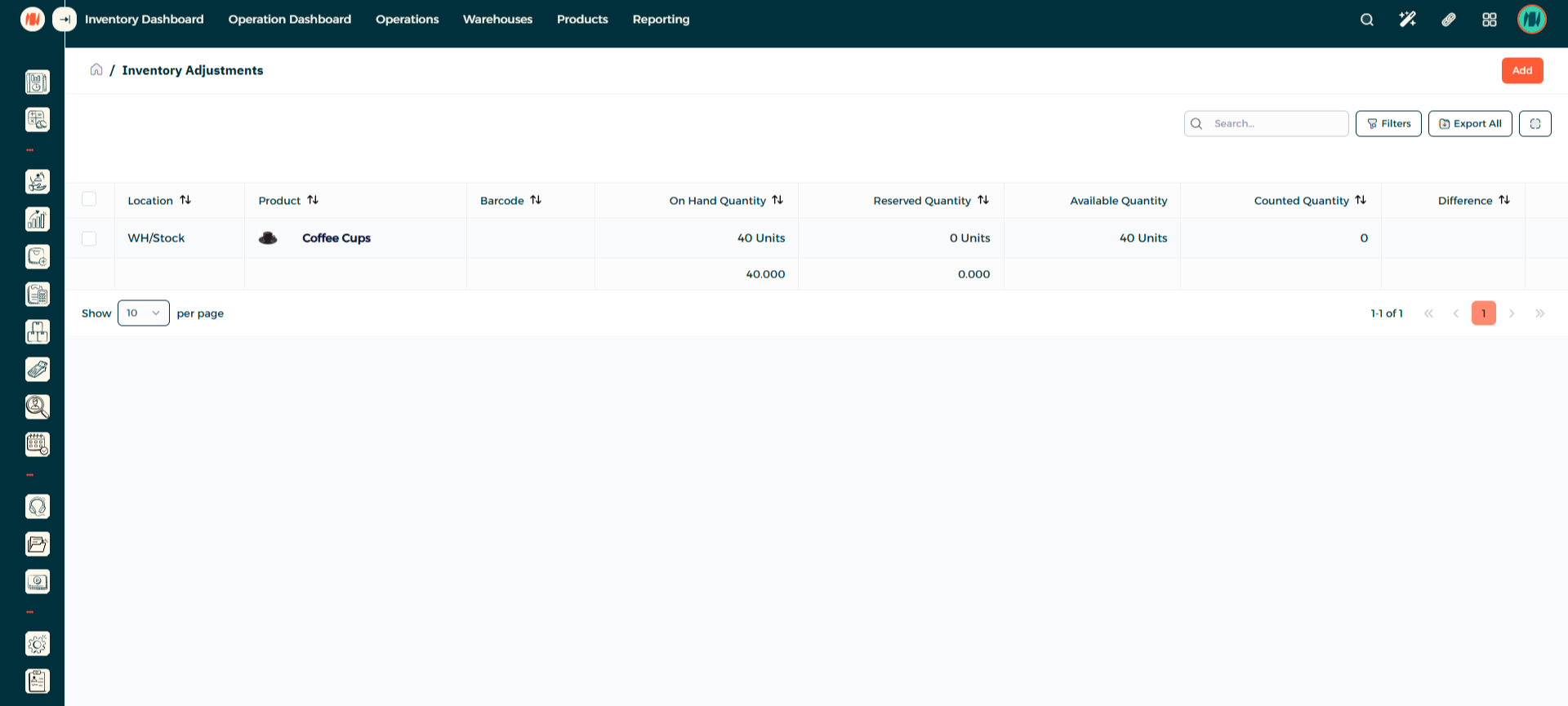Step 3 - Perform Inventory Adjustment