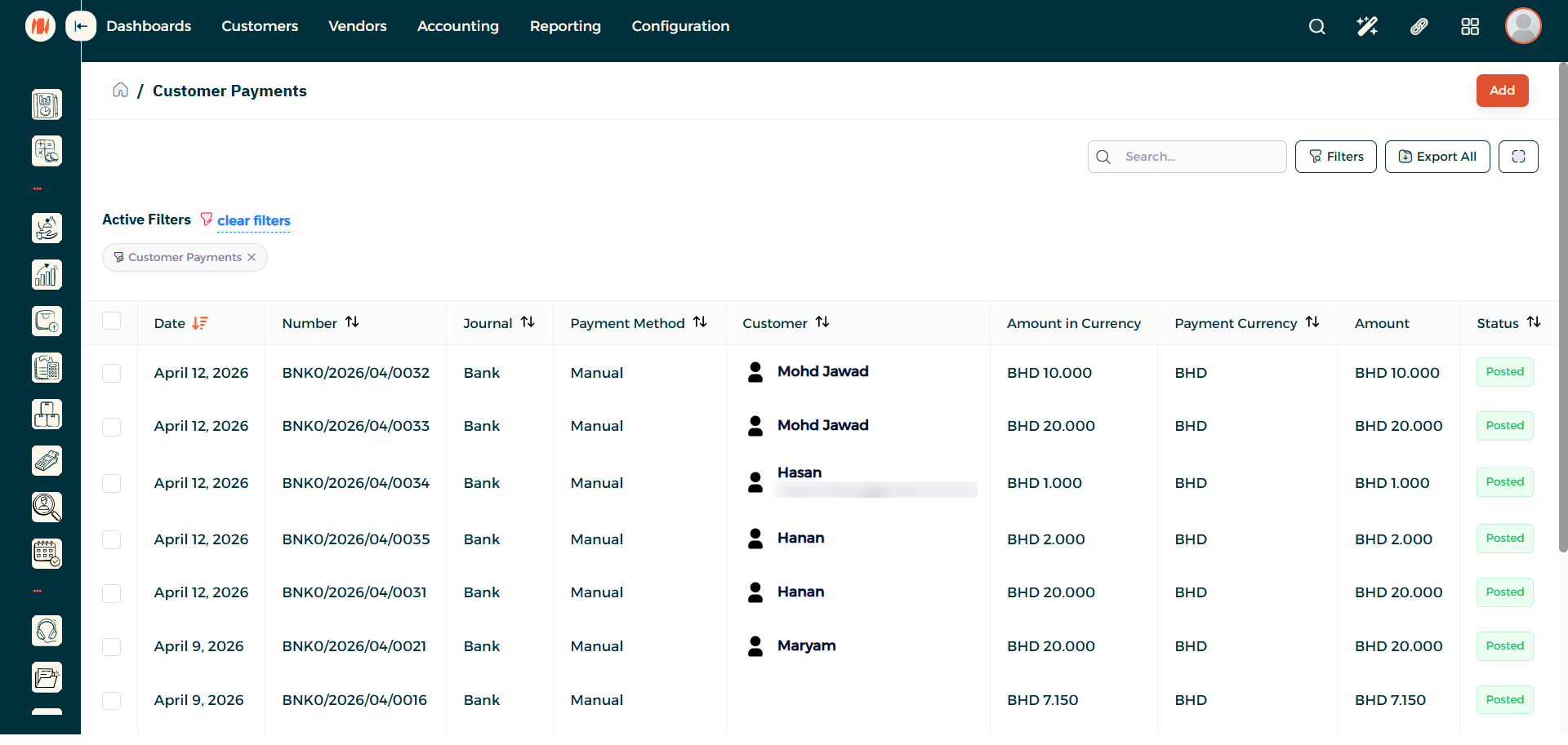 Step 2 - Add Customer Payment