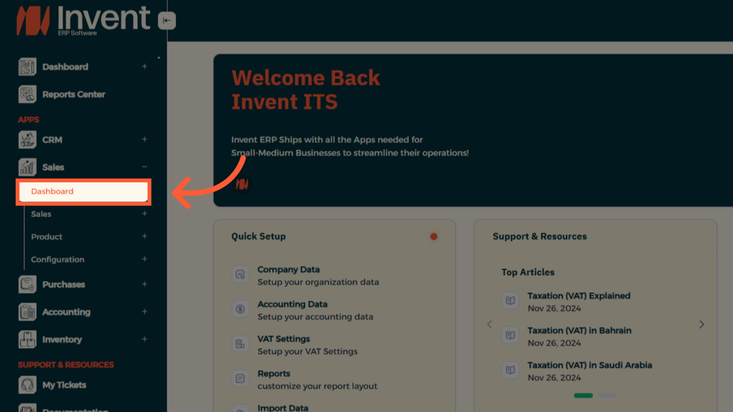 Step 1 - Navigate to Dashboard