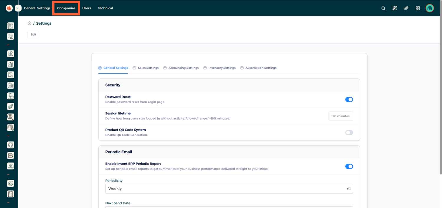 Step 3 - Advanced Company Setup