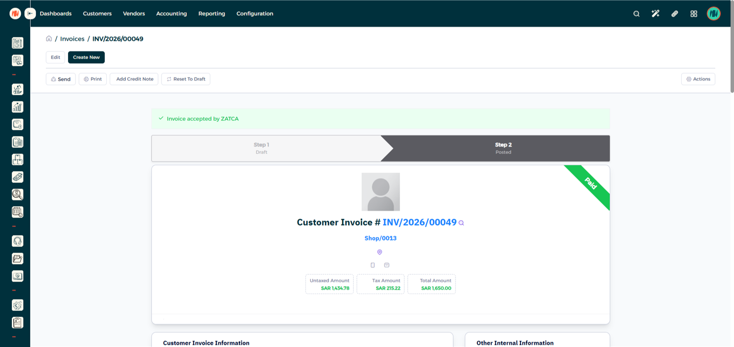 Step 5 - Verify Invoice Submission